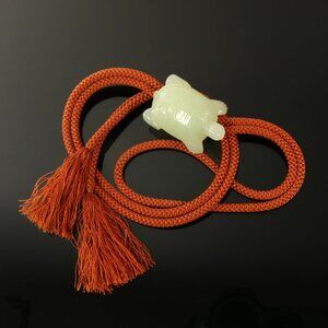 Turtle Bolo Necklace on Rust Silky Cord
